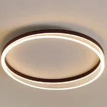 Acrylic ceiling light with remote control, 50cm diameter, gold finish, on a white ceiling