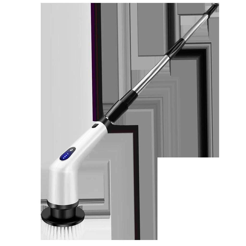 White lithium rechargeable handheld cleaning ball with cleaning brush and power cord