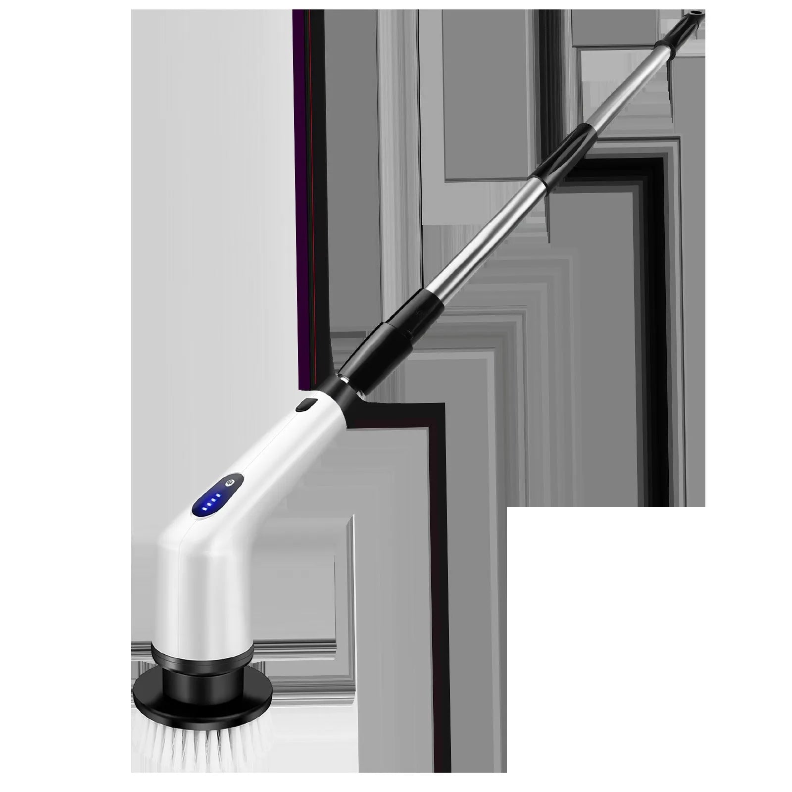 White lithium rechargeable handheld cleaning ball with cleaning brush and power cord