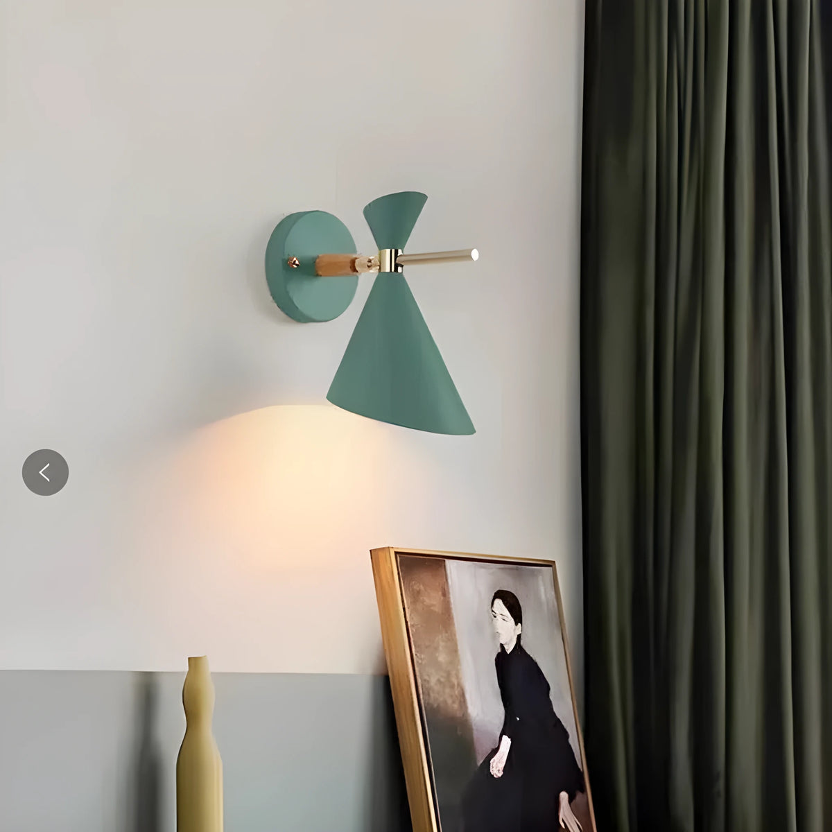 Macaron simple modern decoration wall lamp with iron shade in white colour Nordic style