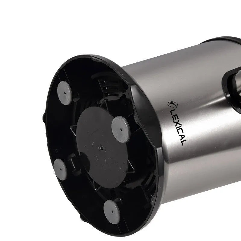 Manual citrus juicer with stainless steel body and vertical screw rod cutter for lemon orange juice separation
