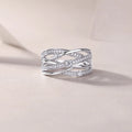 Diamond Shining moissanite wedding ring S925 silver platinum plated with GRA certificate in gift box