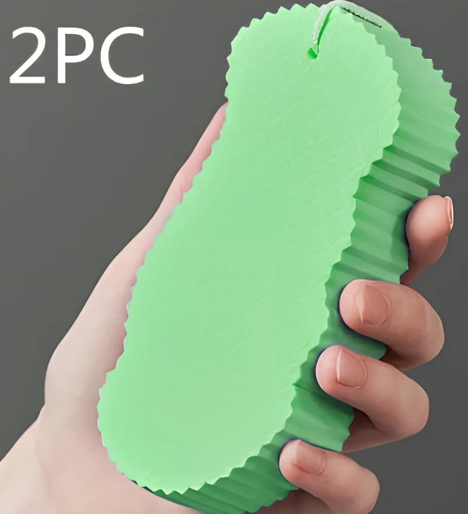 3D fish scale pattern bath sponge for gentle exfoliation and dead skin removal