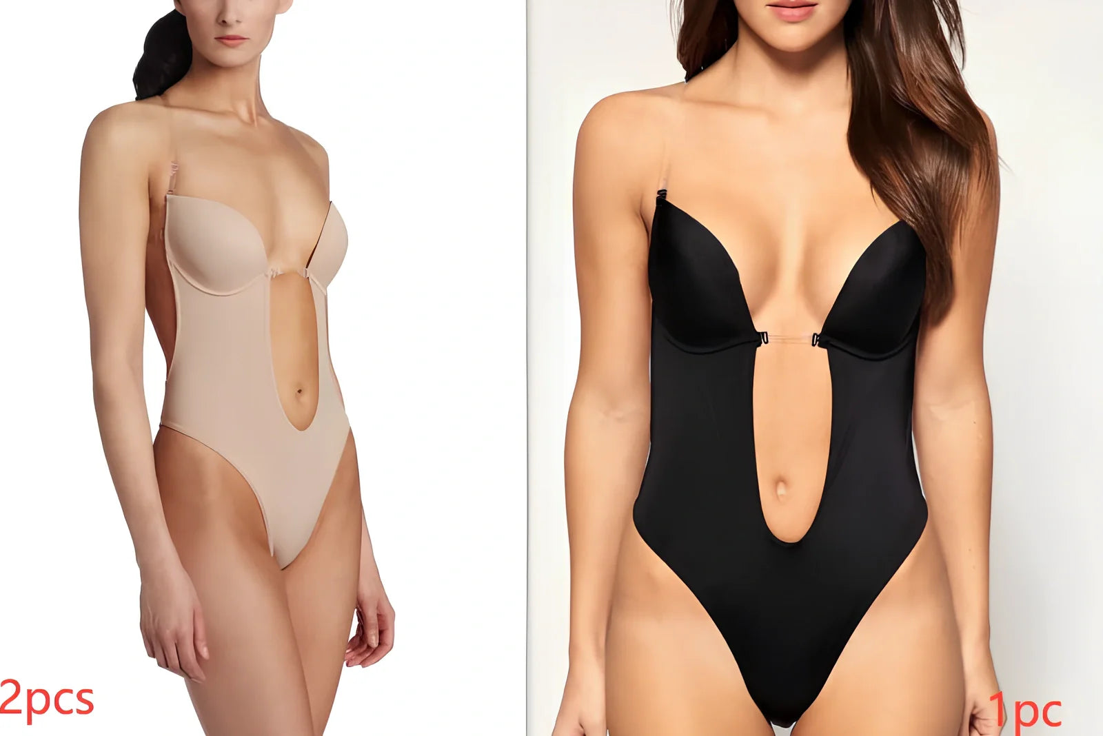 Backless body shaper bra with adjustable straps for evening dresses