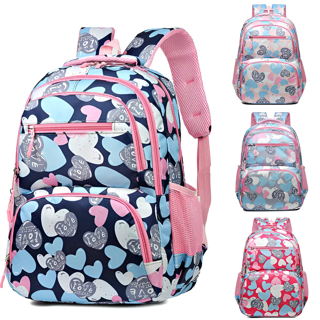 Student backpack in Oxford cloth with air pillow belt system available in multiple colours