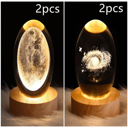 Magical Galaxy Crystal Ball Lamp with captivating 3D celestial lighting effects