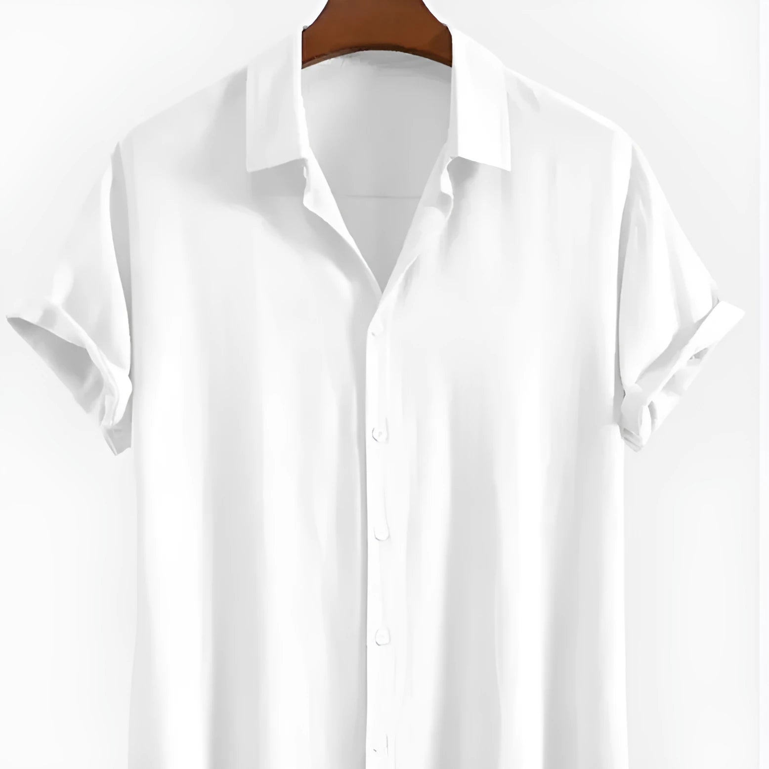 Men's loose black short-sleeve cardigan for casual beach wear