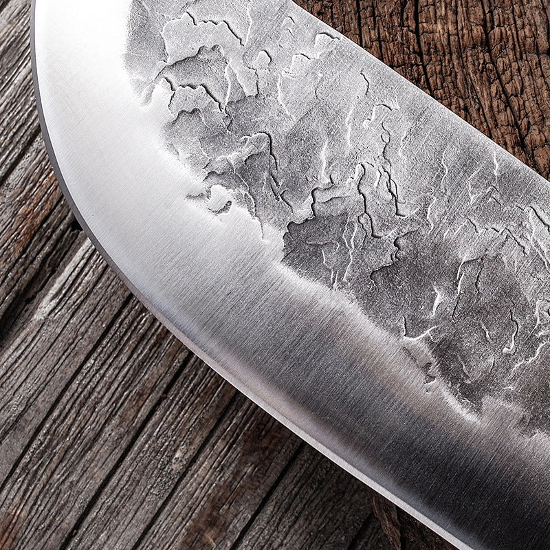 Hand Forged Longquan Kitchen Knife with stainless steel blade and ergonomic handle