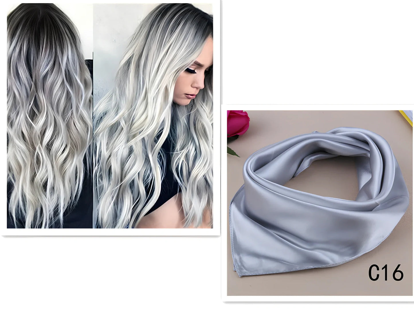 70cm long curly black gradient wig with high temperature wire hairline, fits any face shape and skin tone