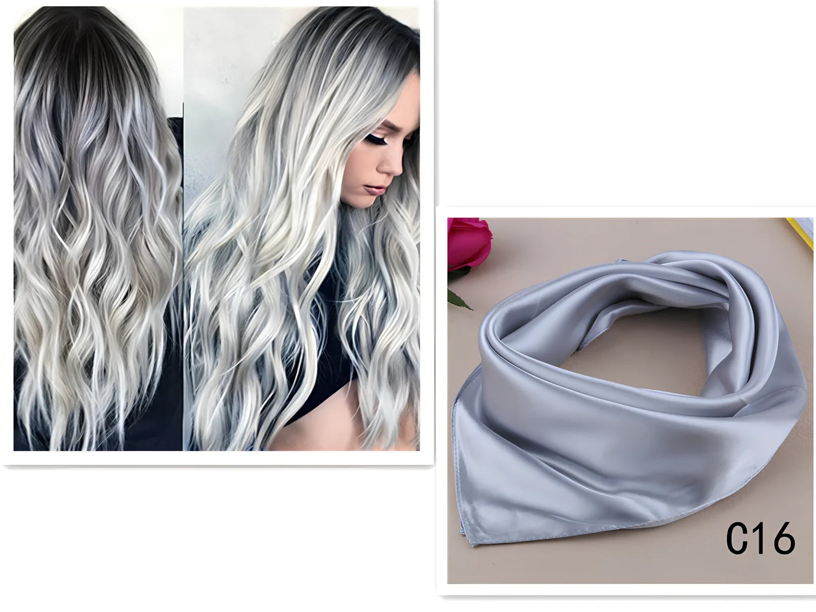 70cm long curly black gradient wig with high temperature wire hairline, fits any face shape and skin tone