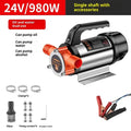 24V DC stainless steel oil water dual-use electric pump on white background
