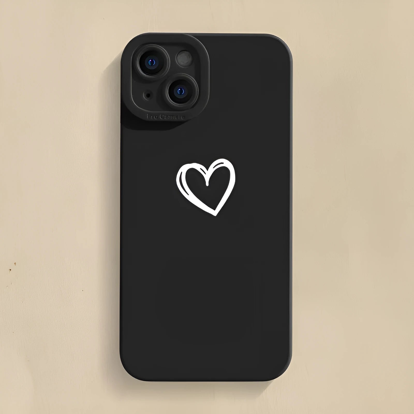 Cat's Eye black silicone phone case for iPhone showing soft all-inclusive back and edge protection