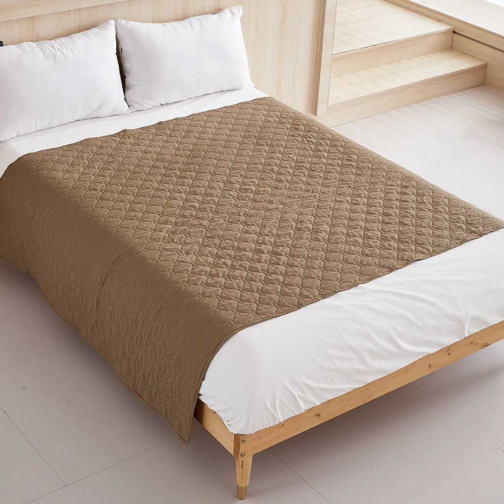 Waterproof non-slip pet mattress blanket for dogs in cloth material showing dark gray colour option