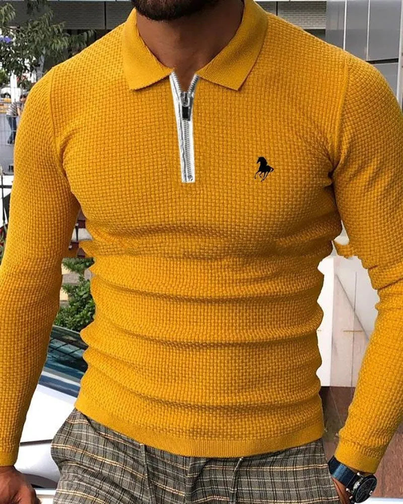 Casual lapel pullover for men with digital print, loose fit, cotton blend, available in multiple colours and sizes S-6XL