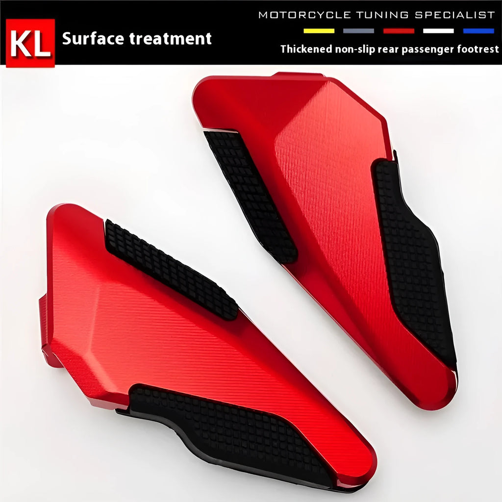 Red metal non-slip foot pedals for children's electric ride-on car passenger rear