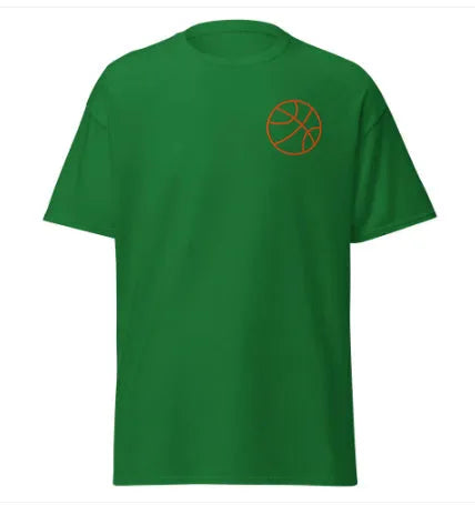 Men's maroon short-sleeved t-shirt with a white ball pattern, made from thin polyester mesh fabric.