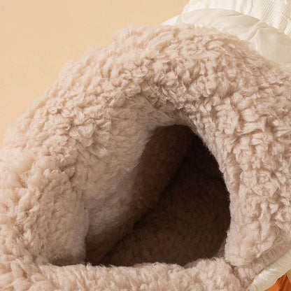 Winter ankle boots with down cloth upper in various colours for warmth and style