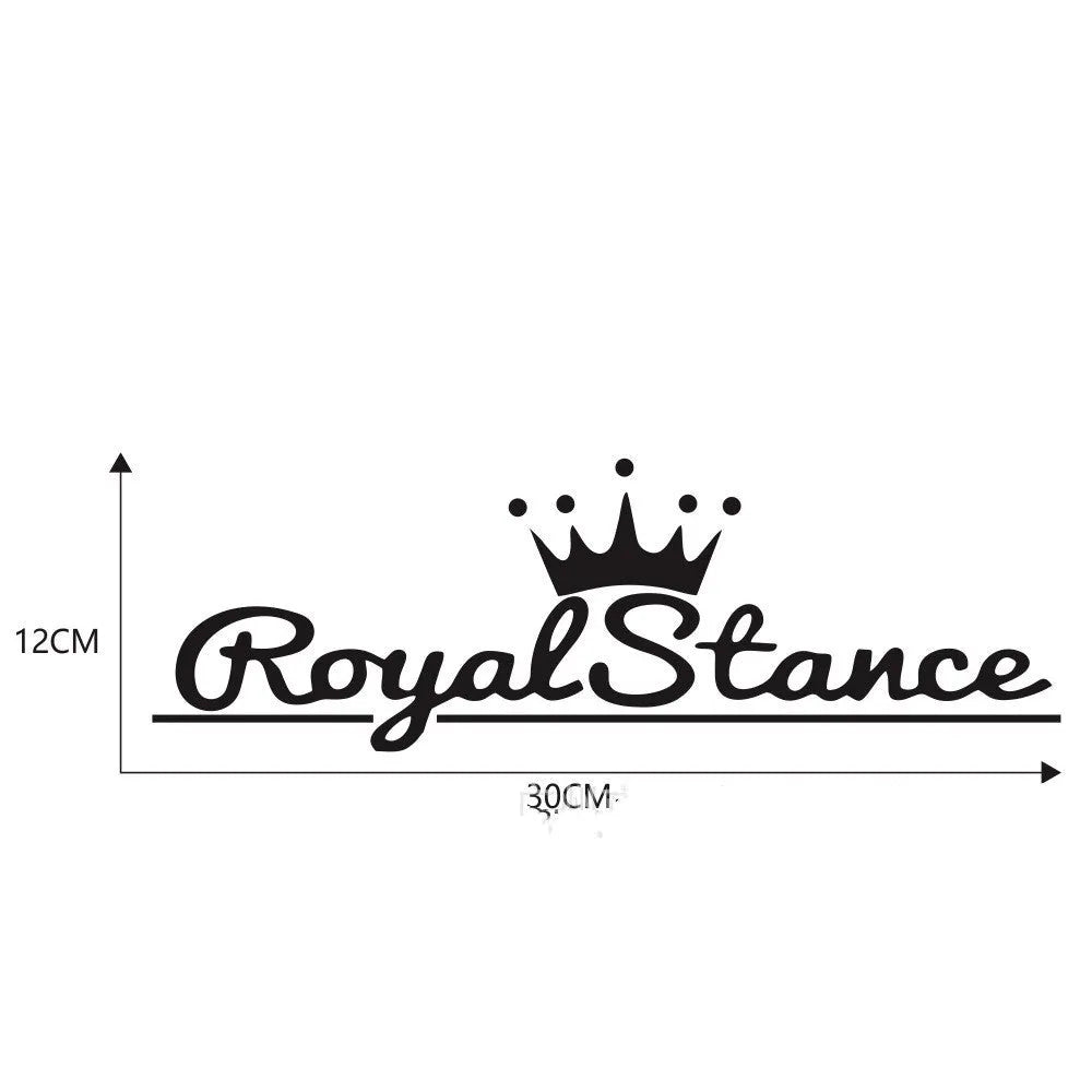 Reflective crown design car sticker on vehicle measuring 30cm by 12cm