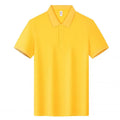 Men's short sleeve cotton blend work polo shirt with button-down collar in multiple solid colours