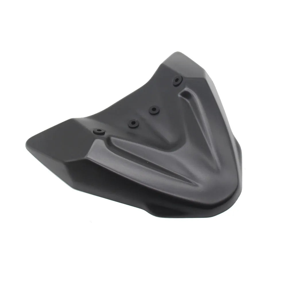 Black ABS plastic fixed wind deflector wing for KTM 390 and 790 Adventure motorcycles.