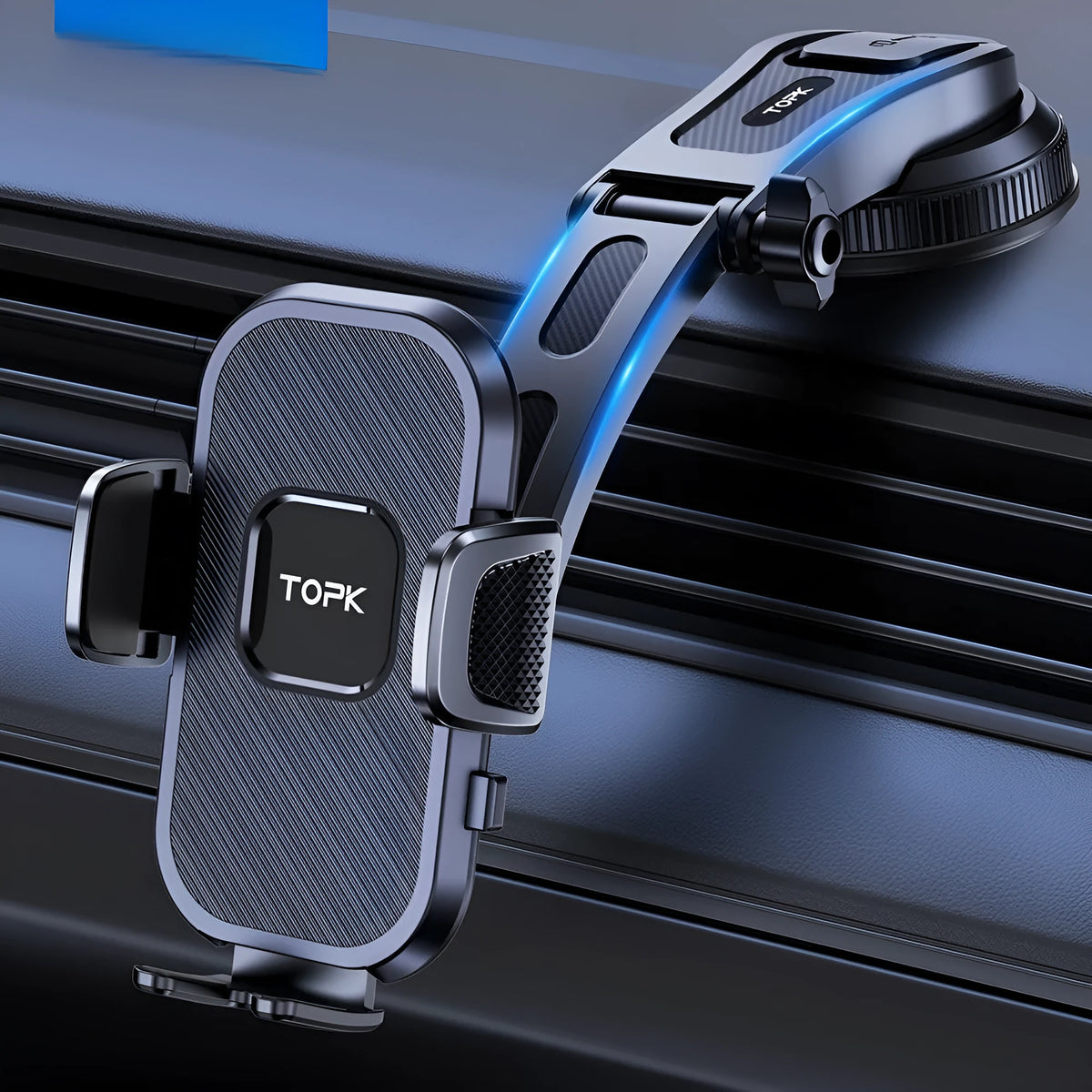 Car rotating air outlet phone holder with hook and universal mobile mount showing D38 styles