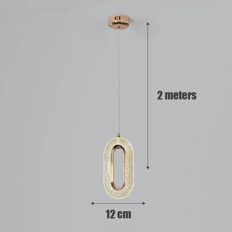 Zinc alloy LED small chandelier with acrylic lamp body, 20cm diameter, Lucky Bag model, fish line design