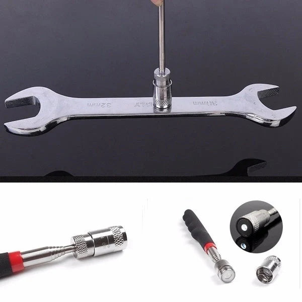 LED Magnetic Pick Up Tool with telescopic shaft and LED light for retrieving small metal parts