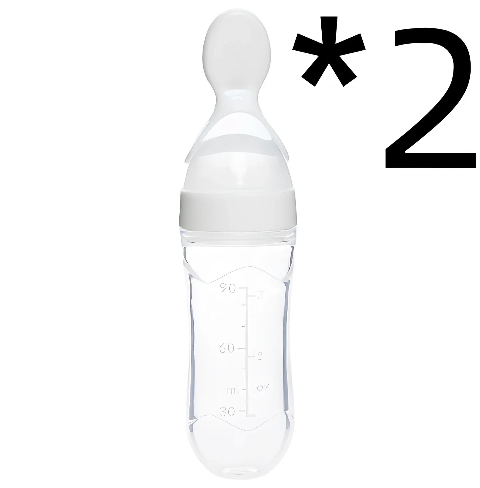 Blue baby spoon bottle feeder, 120ml capacity, food-grade silicone and PP, for 3 months semi-liquid feeding