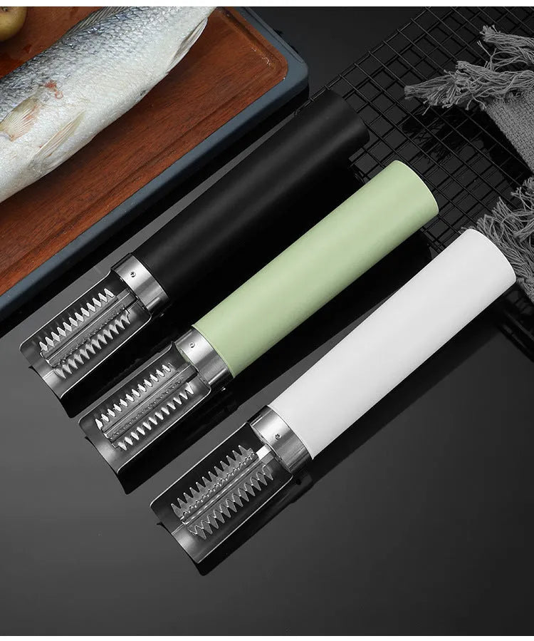 Electric fish scaler machine handheld 125W high-power seven-level waterproof white black light green