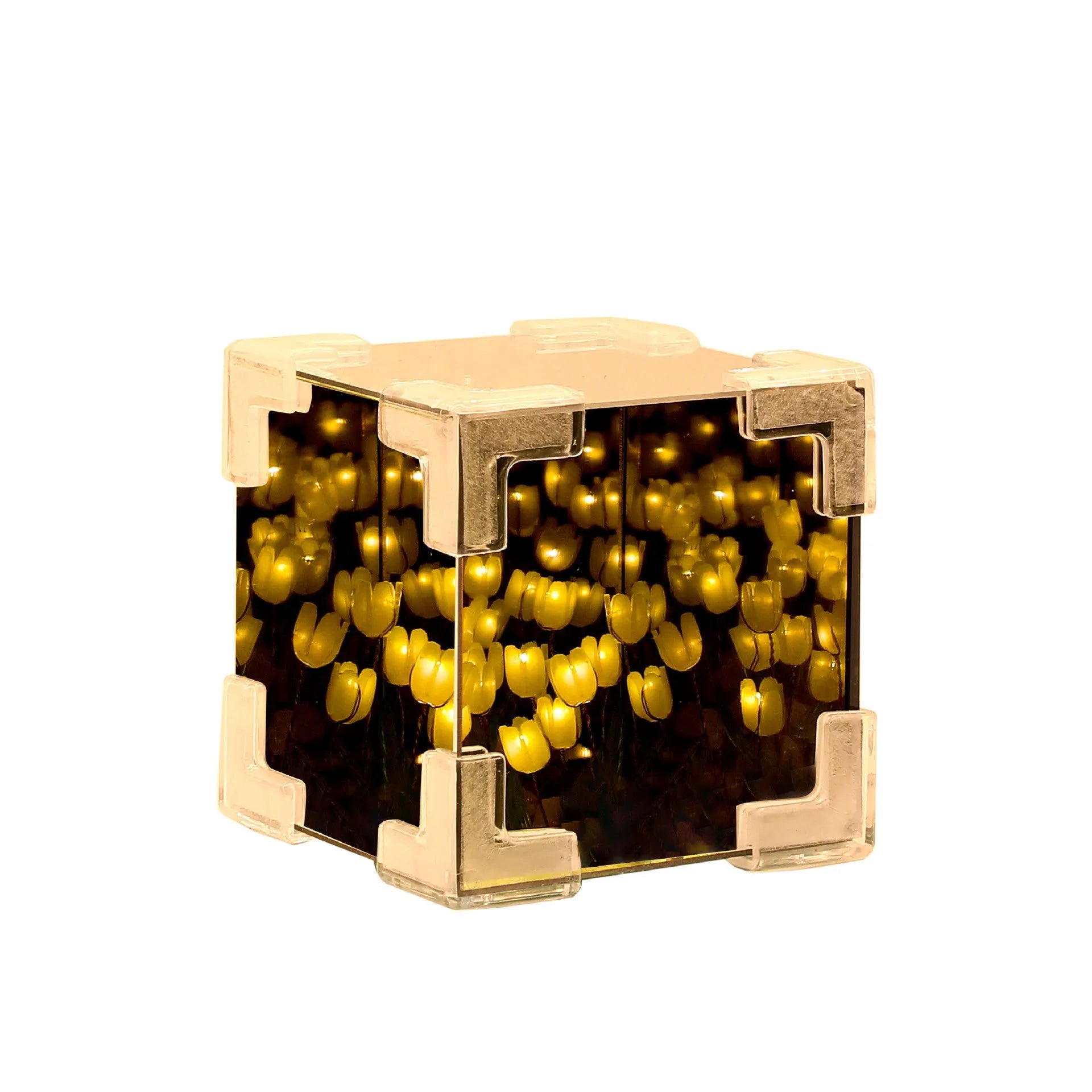 Rubik's Cube Tulip small night lamp with 20 flowers, geometric stereo shape, USB rechargeable