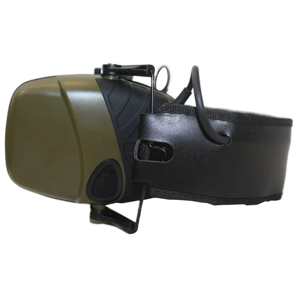Outdoor Light Luxury Sports Noise-canceling Headphones H1 in army green, head-worn design for hunting and shooting