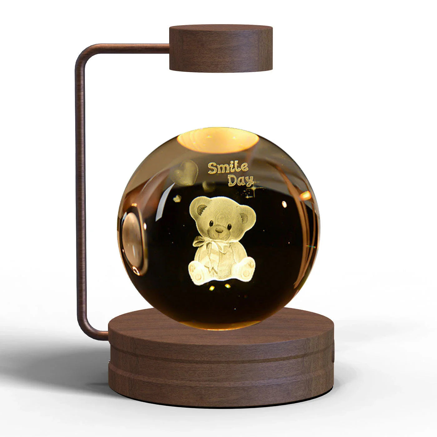 Dazzling crystal ball nightlight with captivating cosmic designs, creating a warm, soothing ambiance in your home
