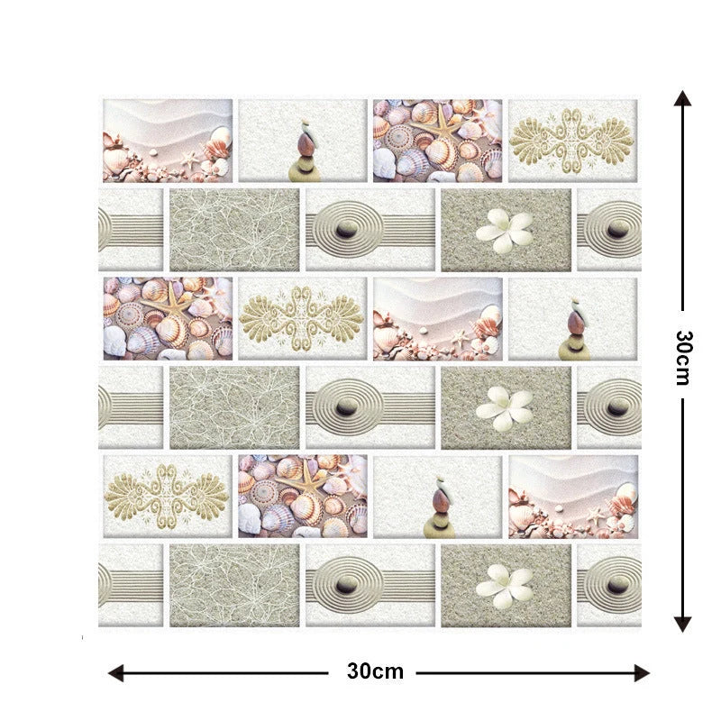 Waterproof brick wallpaper sticker for kitchen and bathroom decor