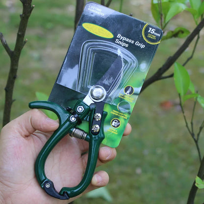 Multifunctional garden scissors with safety buckle and stainless steel spring for pruning