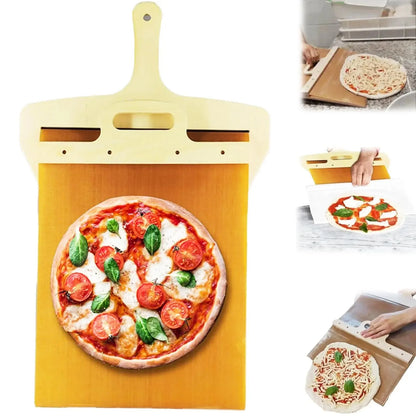 Non-stick pizza transfer shovel with hanging hole for easy storage