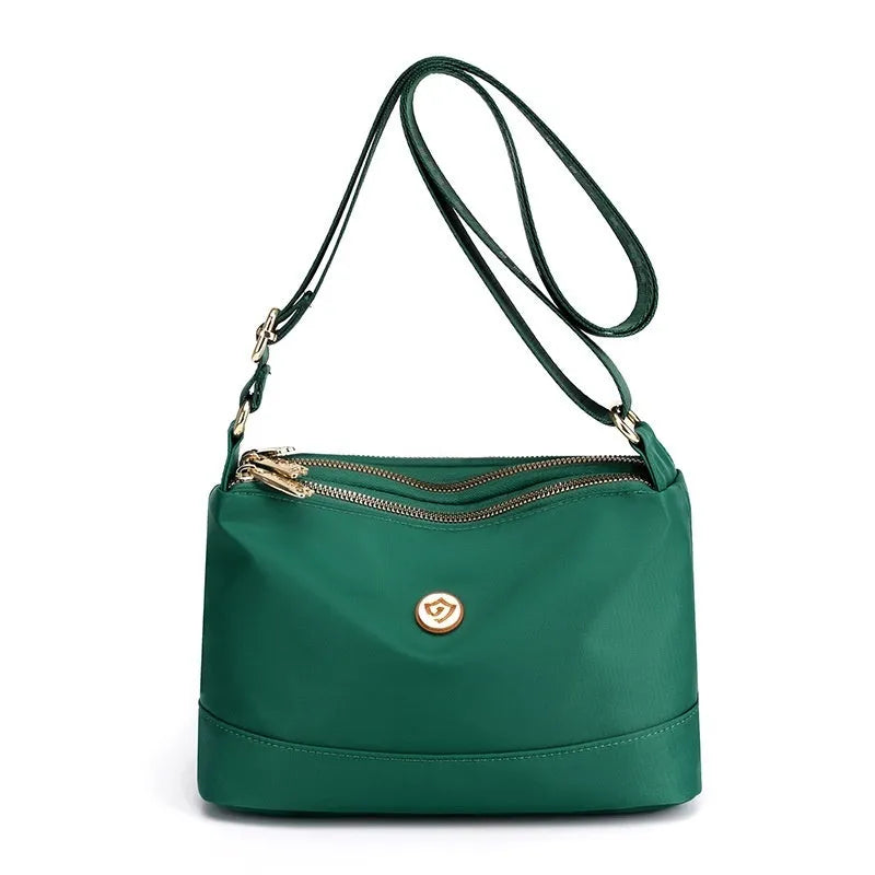 Casual messenger bag Oxford cloth large capacity crossbody shoulder bag soft nylon with multiple compartments