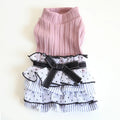 Polka dot lace cake dress for dogs in princess style available in three colours