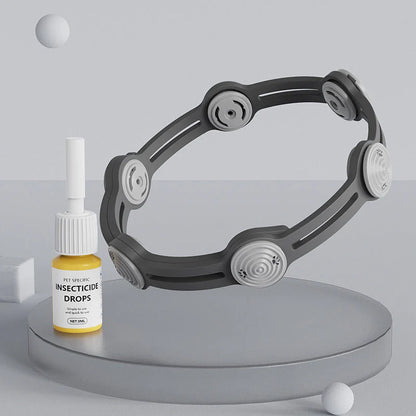 Adjustable pet insect repellent collar with natural essential oils for flea and mosquito protection