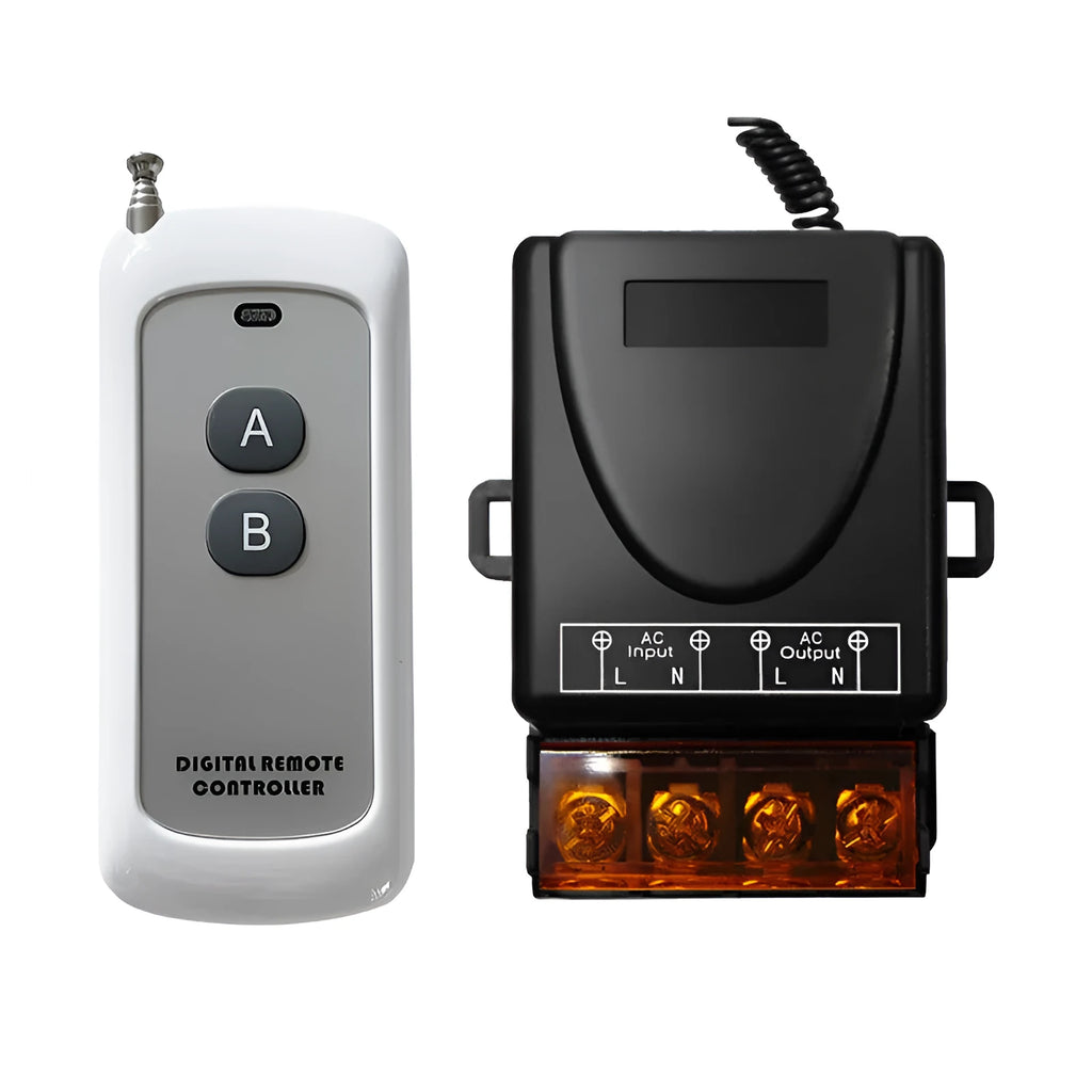 220V wireless remote control intelligent controller with ABS shell, 1 in 4 out wiring, for garage door and light control