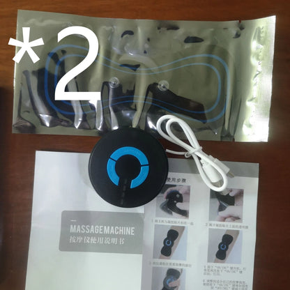 HQ-185 Mini Electric Shoulder and Neck Massager in black with massage patch