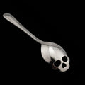 Skull-shaped stainless steel coffee spoon for stirring hot and cold drinks
