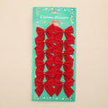 5 cm Christmas tree decoration bow in polyester fabric with gold red silver colour options