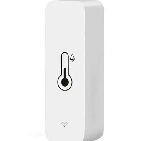 WiFi temperature and humidity sensor with ABS plastic housing measuring 72x25x20mm for smart home monitoring