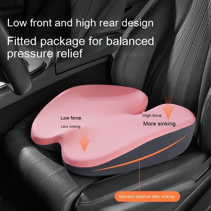 Car seat cushion set with main cushion and lumbar support pad in multiple colour options
