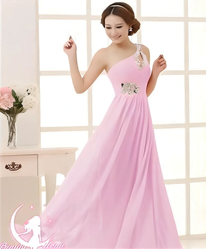 Polyester maxi dress in black, full 145cm length for evening bridesmaid wear, UK sizes S-XXXL