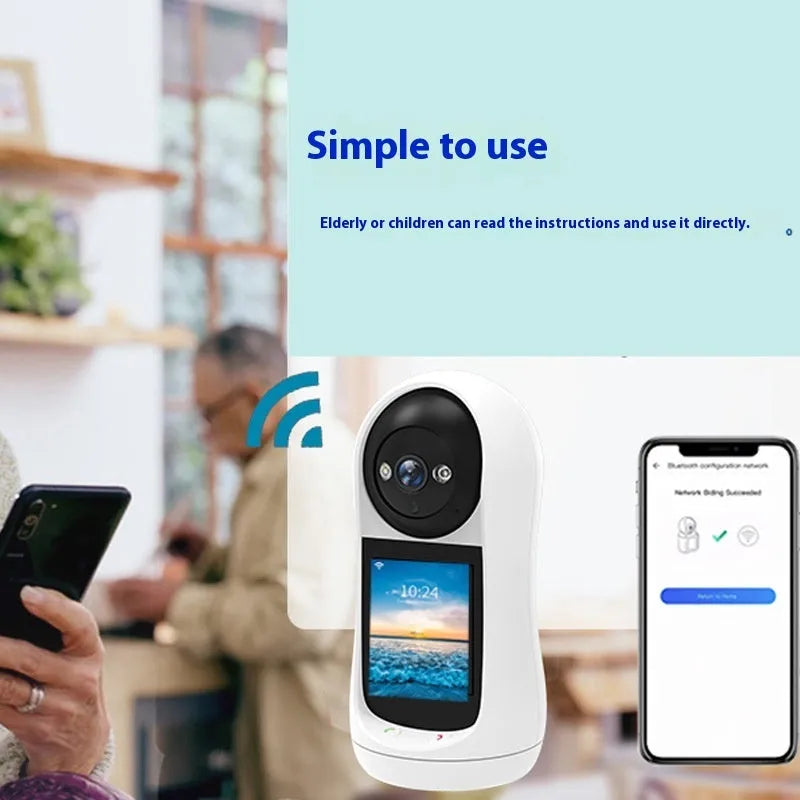 Bidirectional video call camera with 1-inch ball indoor, 2MP 3MP, AU EU UK US plug style selectable