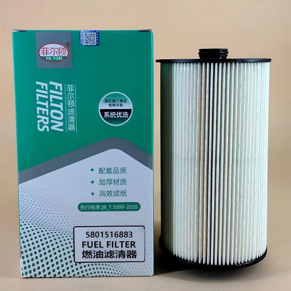 Iveco 5801516883 5801439821 fuel filter replacement with folding element for diesel engines