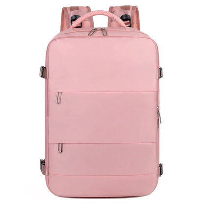 Stylish and practical travel backpack with generous storage capacity, water-resistant construction, and comfortable design for busy women on the go