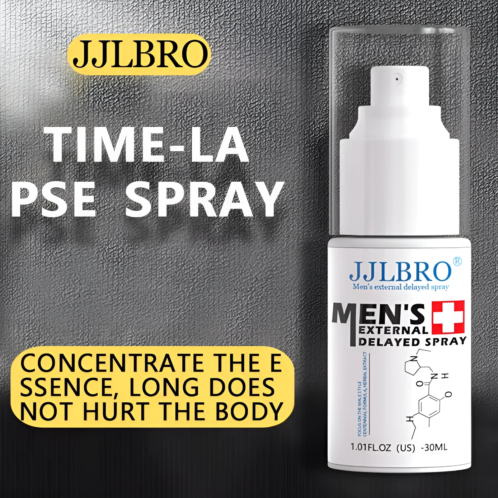White 30ml sexual performance delay spray bottle with plant extraction formula