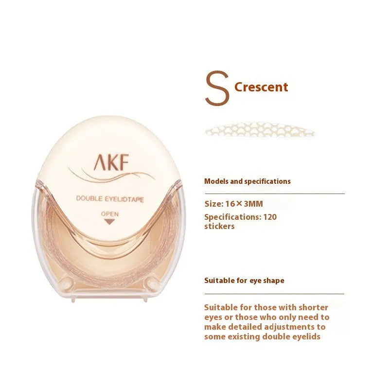 Transparent double eyelid stickers on roll with lace pattern for natural eyelid enhancement
